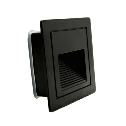 Square Black Step Light 2W IP65