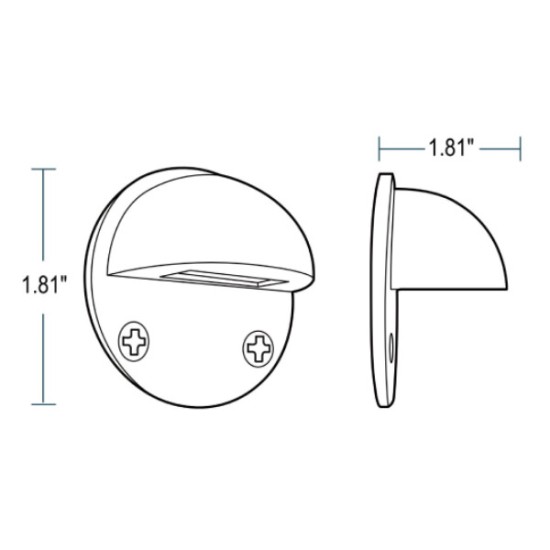 Mini Size Eyelid Deck Light 1W IP65