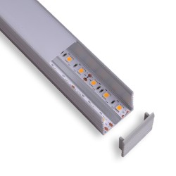  1-3/8" Deep Square LED Aluminum Channel