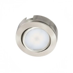 5 Set  2-3/4” Round 80° Satin Nickel Puck Light 120VAC 5 Set  2-3/4” Round 80° Satin Nickel Puck Light 120VAC