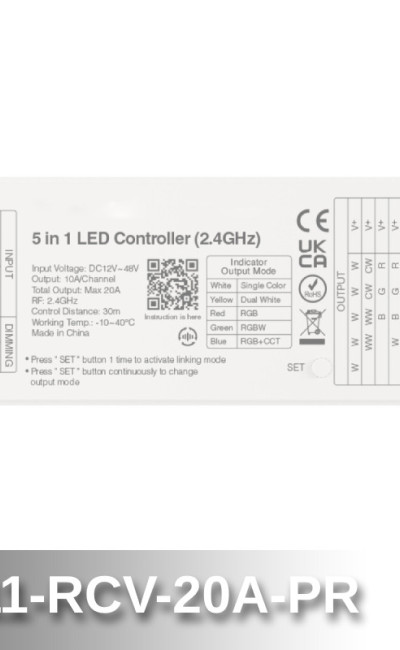 4 Zone Mi Light 3 in 1 RGB/W/CCT Remote