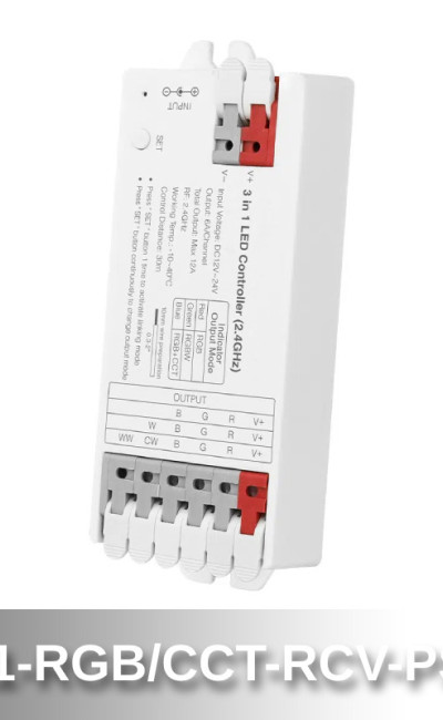 1 Zone Pre-Synced Mi Light RGB/W/CCT Remote