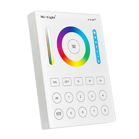 8 Zone Wall Mount RGB/W/CCT Wireless Panel