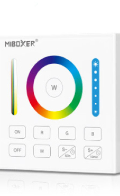 Wall Mount 1 Zone RGB/W/CCT Color Wheel Wireless Panel