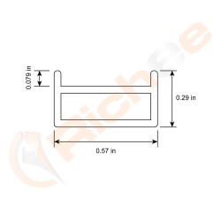 9/16" Flat Slim LED Aluminum Channel