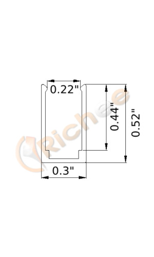 1/4" Side View Neon LED Bracket