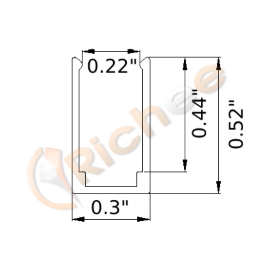 1/4" Side View Neon LED Bracket