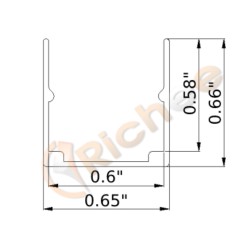 5/8" 3D and Top View Neon LED Bracket