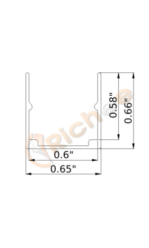 5/8" 3D and Top View Neon LED Bracket