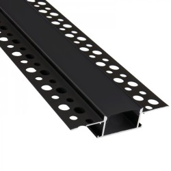 1" Black Lens Trimless LED Aluminum Channel