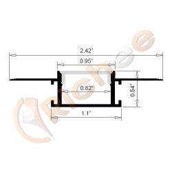 1" Trimless LED Aluminum Channel