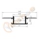 1" Black Lens Trimless LED Aluminum Channel