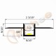 9/16" Trimless Mud-In LED Aluminum Channel