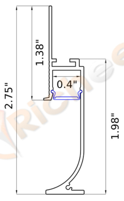Wall Mount Mud-in Accent LED Aluminum Channel