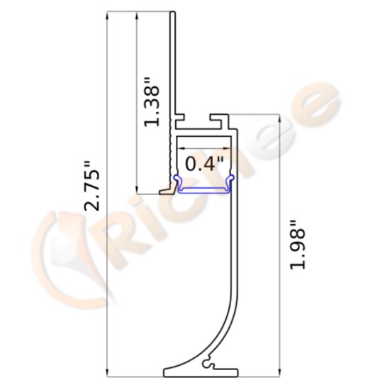 Wall Mount Mud-in Accent LED Aluminum Channel