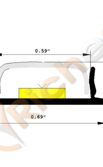 11/16" Black Bendable Low Profile LED Aluminum Channel