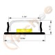 11/16" Black Bendable Low Profile LED Aluminum Channel