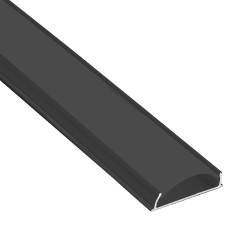 11/16" Black Lens Bendable Low Profile LED Aluminum Channel