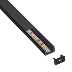 1/2" Black Lens Mini Low Profile LED Aluminum Channel