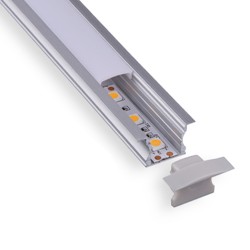 1" Smooth Edge LED Aluminum Channel w/ Trim