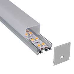 1" Big Square Top LED Aluminum Channel 