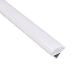 1/2" Mini Full Cover Angled LED Aluminum Channel