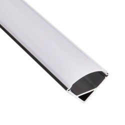 5/8" Black Full Cover Angled LED Aluminum Channel