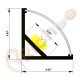 5/8" Black Lens Full Cover Angled LED Aluminum Channel