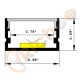 1" Wide Deep Flat LED Aluminum Channel