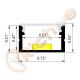 3/4" Deep Flat LED Aluminum Channel