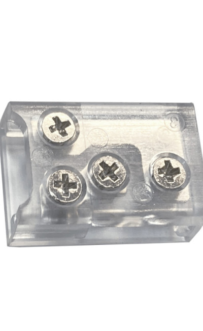 8mm Screw-on Solderless Clear L Coupling