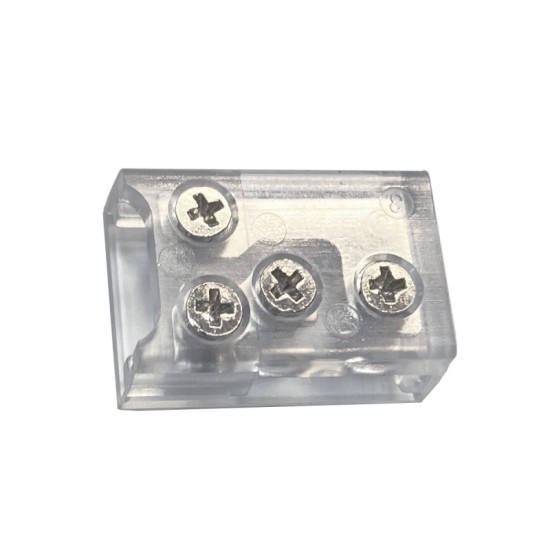 8mm Screw-on Solderless Clear L Coupling