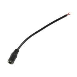 Black DC Connector w/ Wire Female