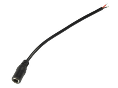 Black DC Connector w/ Wire Female