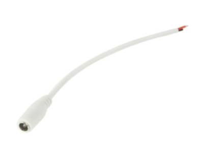 White DC Connector w/ Wire Female