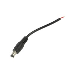 Black DC Connector w/ Wire Male
