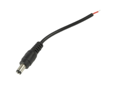 Black DC Connector w/ Wire Male