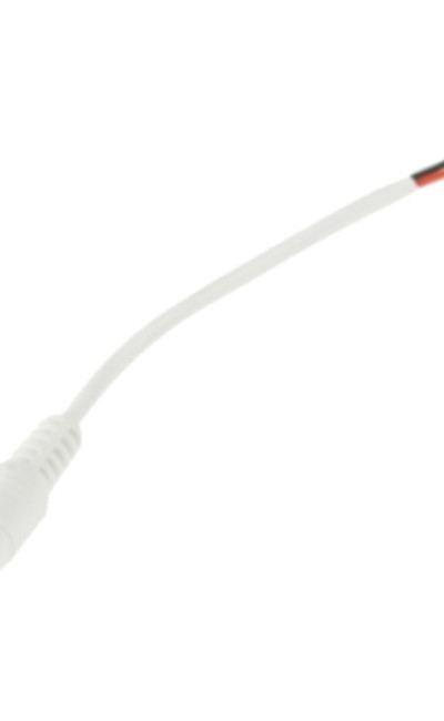 White DC Connector w/ Wire Male
