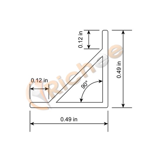 1/2" Corner Slim LED Aluminum Channel