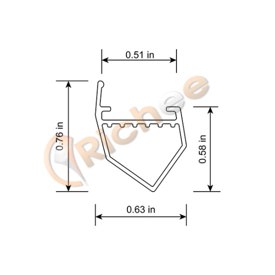 3/4" Showcase LED Aluminum Channel