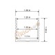 1-3/8" Deep Square LED Aluminum Channel