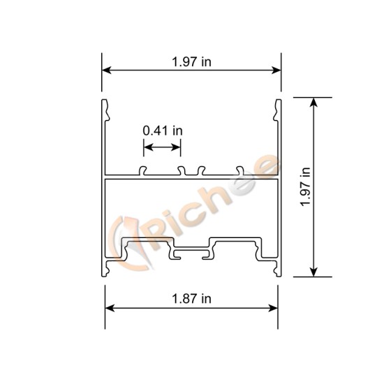 2" Pendant LED Aluminum Channel