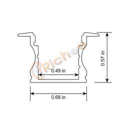 1" Smooth Edge LED Aluminum Channel w/ Trim