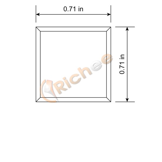 3/4" Square Top LED Black Lens Aluminum Channel 