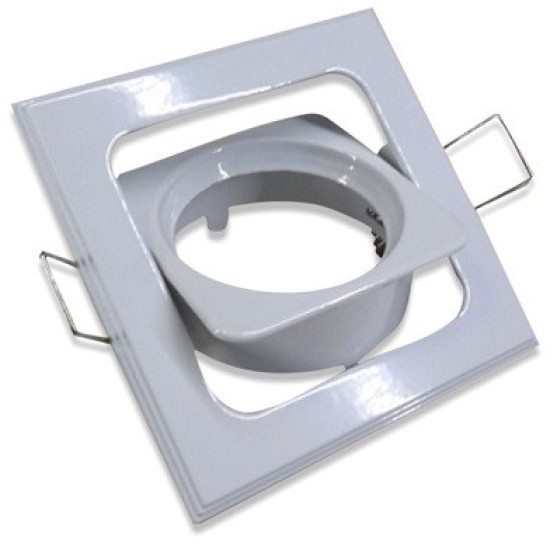 Recessed Fixture Square White MR16 Clip In
