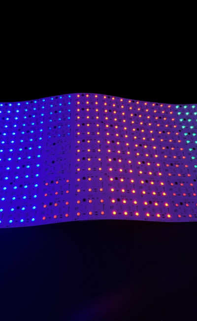 RGB Pixel IC Color Changing Flexible LED Sheet 1' x 2' 24V