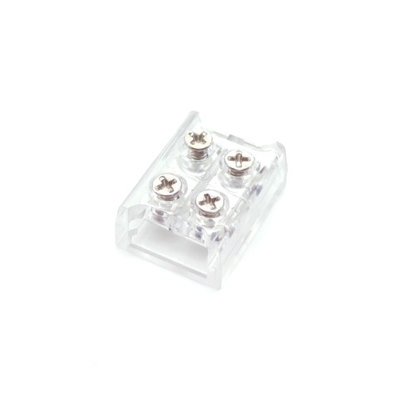 8mm Screw-on Solderless Strip to Strip Clear Coupling 8mm Screw-on Solderless Strip to Strip Clear Coupling