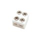 10mm Screw-on Solderless Strip to Strip White Coupling