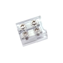 8mm Screw-on Solderless Strip to Wire Clear Connector 8mm Screw-on Solderless Strip to Wire Clear Connector