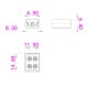 8mm Screw-on Solderless Strip to Strip Clear Coupling